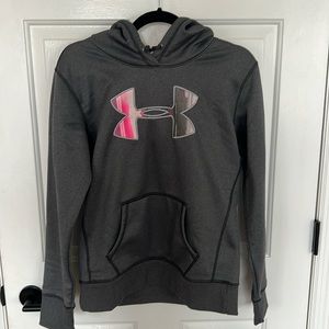Under Armour Women's Gray Pink Storm1 Hoodie Small